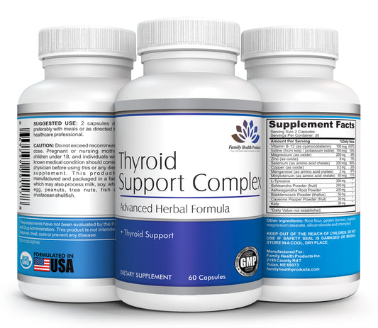 Thyroid Support Complex with Iodine Supplement for Men and Women